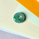 A-Grade Natural Bluish Green Jadeite Bagel Piece No. 172951