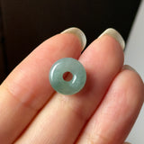 A-Grade Natural Bluish Green Jadeite Bagel Piece No. 172951
