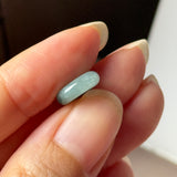 A-Grade Natural Bluish Green Jadeite Bagel Piece No. 172951