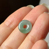 A-Grade Natural Bluish Green Jadeite Bagel Piece No. 172951
