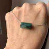 A-Grade Natural Bluish Green Jadeite Barrel No.172929