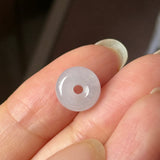 A-Grade Natural Light Lavender Jadeite Bagel Piece No. 172958