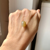 A-Grade Natural Greenish Yellow Jadeite Barrel No.172930