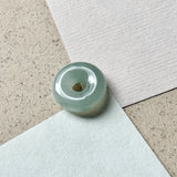 A-Grade Natural Light Bluish Green Jadeite Bagel Piece No. 172959