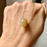 A-Grade Natural Greenish Yellow Jadeite Barrel No.172930
