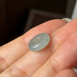 A-Grade Natural Light Bluish Green Jadeite Bagel Piece No. 172959