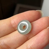 A-Grade Natural Light Bluish Green Jadeite Bagel Piece No. 172959