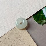 A-Grade Natural Light Green Jadeite Bagel Piece No. 172953