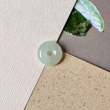 A-Grade Natural Light Green Jadeite Bagel Piece No. 172954