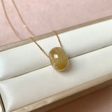 A-Grade Natural Greenish Yellow Jadeite Barrel No.172931