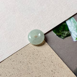A-Grade Natural Light Green Jadeite Bagel Piece No. 172954