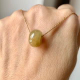 A-Grade Natural Greenish Yellow Jadeite Barrel No.172931