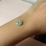 A-Grade Natural Light Green Jadeite Bagel Piece No. 172954