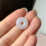 A-Grade Natural Light Lavender Jadeite Bagel Piece No. 172961