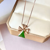 A-Grade Imperial Green Jadeite Cross Pendant No.171109