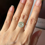 A-Grade Natural Green Jadeite Bagel Piece No. 172956