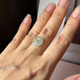 A-Grade Natural Green Jadeite Bagel Piece No. 172956