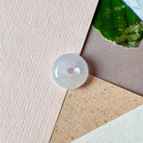 Icy A-Grade Natural Light Lavender Jadeite Bagel Piece No. 172957