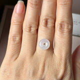 Icy A-Grade Natural Light Lavender Jadeite Bagel Piece No. 172957