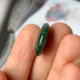 A-Grade Natural Dark Bluish Green Jadeite Donut No.220690
