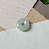 A-Grade Natural Light Lavender Light Apple green Jadeite Bagel Piece No. 172962