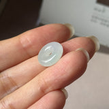 A-Grade Natural Light Lavender Light Apple green Jadeite Bagel Piece No. 172962
