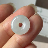 A-Grade Natural Light Lavender Light Apple green Jadeite Bagel Piece No. 172962