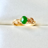 Custom Jade Ring (Foliage Crown) No.130086