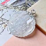 Icy A-Grade Jadeite Buddha Pendant No.172078