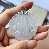 Icy A-Grade Jadeite Buddha Pendant No.172078