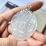 Icy A-Grade Jadeite Buddha Pendant No.172078