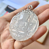 Icy A-Grade Jadeite Buddha Pendant No.172078