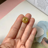 A-Grade Natural Yellow Jadeite Donut No.220691