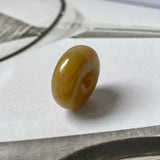 A-Grade Natural Yellow Jadeite Donut Pendant No.220692