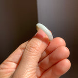 17.2mm A-Grade Natural White Greenish Yellow Jadeite Ring Band No. 161869