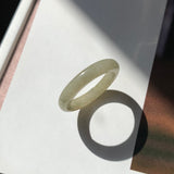 17.2mm A-Grade Natural Yellowish Green Jadeite Ring Band No. 161866