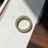 17.2mm A-Grade Natural Yellowish Green Jadeite Ring Band No. 161866