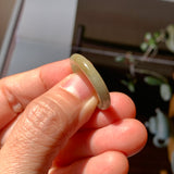 17.2mm A-Grade Natural Yellowish Green Jadeite Ring Band No. 161866