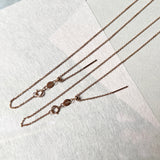 42cm (1mm) Adjustable Belcher Diamond Cut Necklace Chain