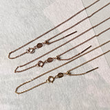42cm (1mm) Adjustable Belcher Diamond Cut Necklace Chain