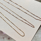 42cm (1mm) Adjustable Belcher Diamond Cut Necklace Chain