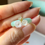 16.8mm A-Grade Natural Moss On Snow Jadeite Joseon Ring Band (Osmanthus Flower) No.162628
