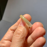 17.2mm A-Grade Natural Yellow White Jadeite Ring Band No. 161861