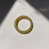 17.3mm A-Grade Natural Greenish Yellow Jadeite Ring Band No. 161860