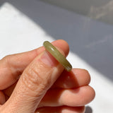 17.3mm A-Grade Natural Greenish Yellow Jadeite Ring Band No. 161860