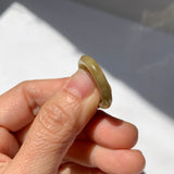 17.3mm A-Grade Natural Greenish Yellow Jadeite Ring Band No. 161860