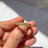 17.3mm A-Grade Natural Greenish Yellow Jadeite Ring Band No. 161860