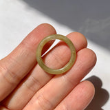 17.3mm A-Grade Natural Greenish Yellow Jadeite Ring Band No. 161860
