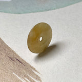 A-Grade Natural Yellow Jadeite Donut Pendant No.170974