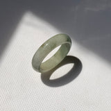 17.3mm A-Grade Natural Floral Jadeite Ring Band No. 161459
